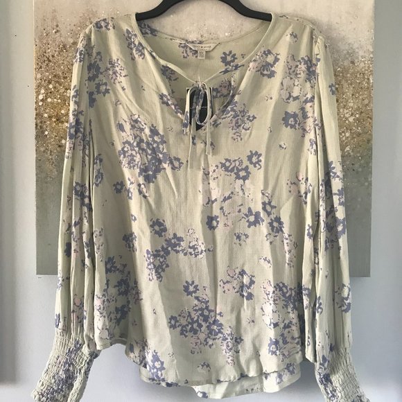 Lucky Brand Floral Blouse (NWT) - Picture 1 of 15